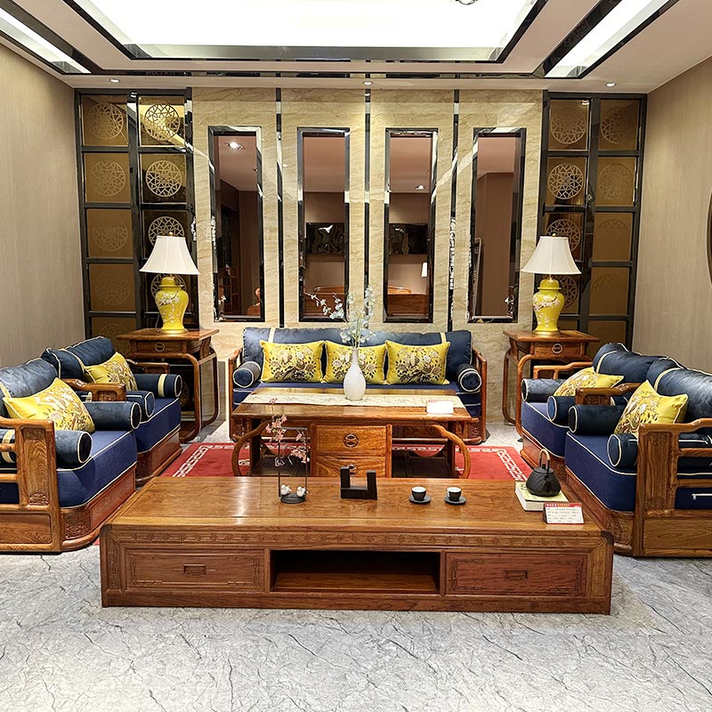 New Chinese Style Mahogany Sofa