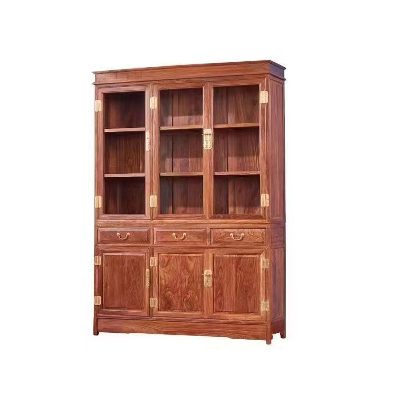 Chinese Style Glass Door Bookcase